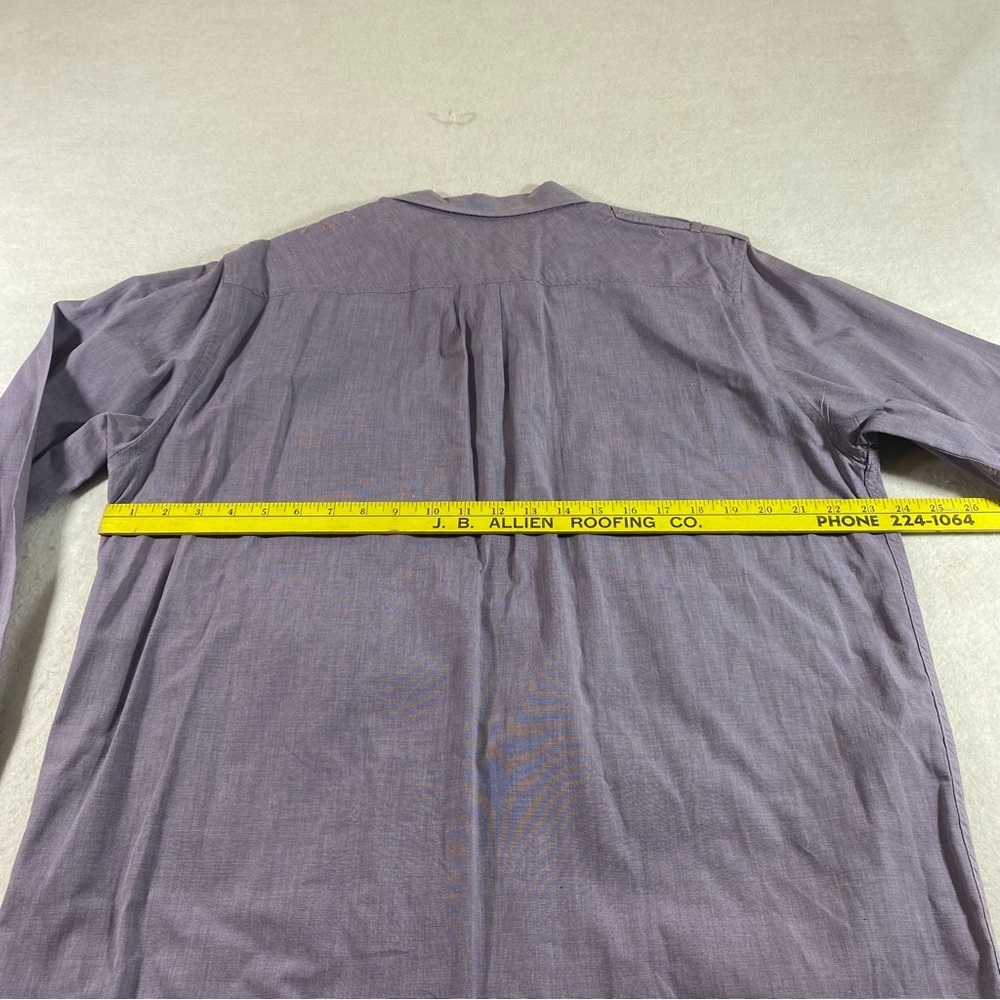 Nuco Shirt Men’s XL Button Down Purple Casual Shirt long Sleeve Collar Pockets - Picture 10 of 11